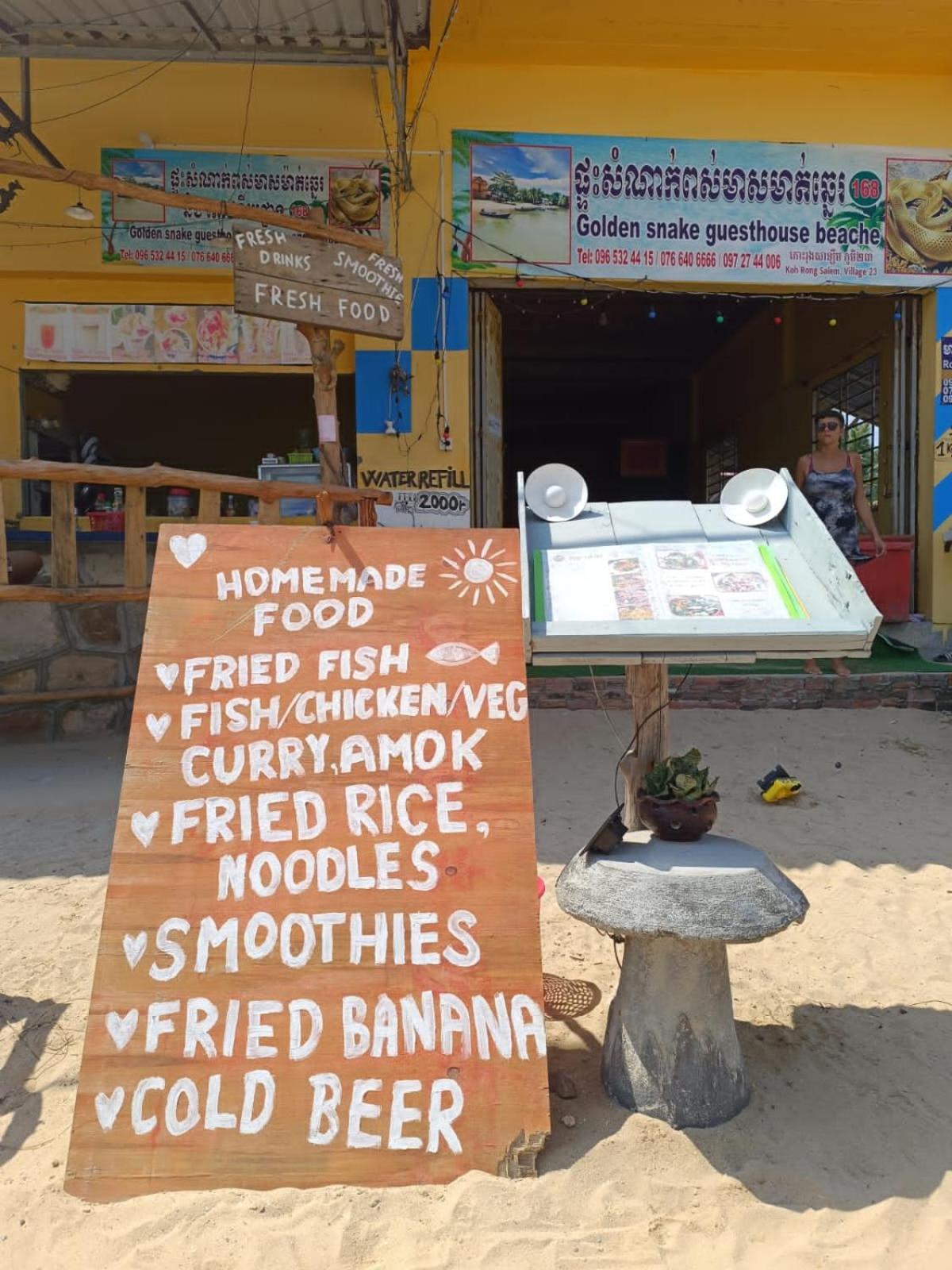 Golden Snake Guesthouse Beach Ko Rong Sanloem Eksteriør bilde